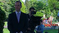 Filming in Bancroft Park May 2013