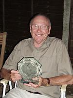 Jack Barker with award